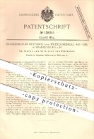 Original Patent - Brandenburger Hutfabrik , W. Meinicke , AG , Brandenburg , Havel , 1901, Filzhut , Hut , Hüte , Modist - Brandenburg