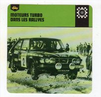 Sept15  70613  Moteurs Turbo Dans Les Rallyes  L( Fiche Auto ) - Automovilismo - F1