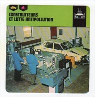 Sept15  70609   Luttes Antipollution ( Fiche Auto ) - Automobilismo - F1