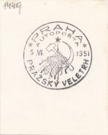 J4911 - Czechoslovakia (1951) Praha (bus Post Office): Prague Fair (star, Hammer And Sickle, Maypole) - Bus