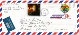 USA. Global Stamp Forever (planet’s Sea Surface Temperatures), Sur Lettre Adressée En Andorre - America Del Nord