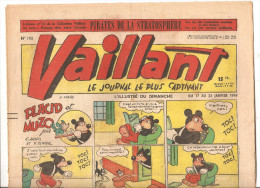 Vaillant N°192 Du 17/01/49 Au 23 Janvier 1949 Le Journal Le Plus Captivant 5 ème Année Hebdomadaire Placid Et Muzo - Vaillant