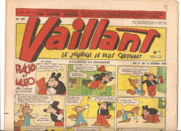 Vaillant N°197 Du 21/02/49 Au 27 Février 1949 Le Journal Le Plus Captivant 5 ème Année Hebdomadaire Placid Et Muzo - Vaillant