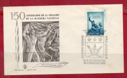 ARGENTINA 1962 DECORATED FDC (Anniversary Of The Flag Creation, Flags, Horses, Monument, Sculpture, Fleur De Lis, Wheat) - Briefe U. Dokumente