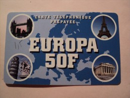 TELECARTE PREPAYEE EUROPA. 50 FRANCS - Privées