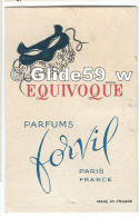 Carte Parfumée Parfums Forvil - Equivoque - Paris (2) - Vintage (until 1960)