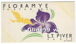 Carte Parfumée Parfums De L. T. PIVER - Floramye - Paris - Antiguas (hasta 1960)