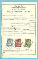 Factuur Met Fiscale Zegels Met Firmaperforatie (perfin) "G M C "  Te Bruxelles, Met Stempel DOUANE / BRUXELLES 3eBUREAU - 1934-51