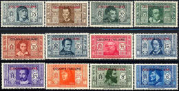 Italian Colonies #1-12 Mint Hinged Overprinted Dante Society Issue From 1932 - Emissions Générales