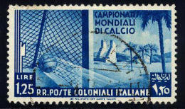 Italian Colonies #48 Used 1.25 Lira Football/Soccer Championship From 1934 - Emissions Générales