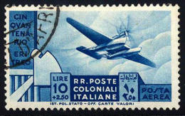 Italian Colonies C18 Used 10 Lira + 2.50 Lira Airmail From 1933 - Emissions Générales