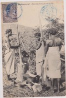 MADAGASCAR,MADAGASIKARA,M ALAGASY,ile Au Sud De L´équateur,ex Colonie Française,métier,PILEUSE DE RIZ,SOEURS,TIMBRE - Madagaskar