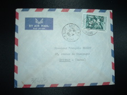 LETTRE PAR AVION Pour FRANCE TP LE CAFE 15F OBL.18-2-1957 ABIDJAN RP COTE D'IVOIRE - Brieven En Documenten