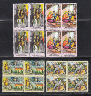 INDIA 2015, Women Empowerment, L´Autonomisation Des Femmes, Women Activities, Set 4v Complete Blocks Of 4, MNH, (**) - Neufs