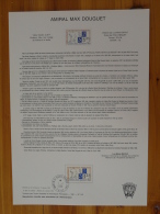 Notice Philatélique TAAF N° 140 Amiral Max Douguet Oblit. St-Paul & Amsterdam - Esploratori E Celebrità Polari