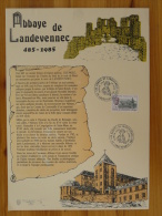 Encart (format A4) Abbaye De Landevennec Finistere 1985 - Abbeys & Monasteries