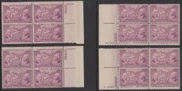 USA - 1937 Ordinance For Different Plare Number Blocks Of Four. Scott 795. MNH ** - Plate Blocks & Sheetlets