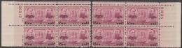 USA - 1937 3c Navy Two Different Plate Number Blocks Of Four. Scott 792. MNH ** - Plattennummern