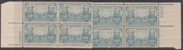 USA - 1937 4c Navy Two Different Plate Number Blocks Of Four. Scott 793. MNH ** - Numero Di Lastre