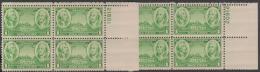 USA - 1937 Two Different 1c Army  Plate Number Blocks Of Four. Scott 785. MNH ** - Numéros De Planches