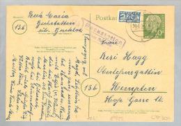 Heimat DE BAY Beckstetten 1956-06-30 üb.Buchloe GS N.Kempten - Postcards - Used