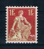 Schweiz 1908 Helvetia Mi.Nr. 109 Ungebraucht - Unused Stamps