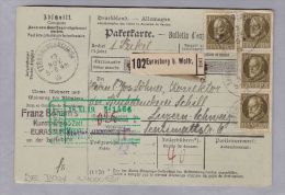 Heimat DE BAY Eurasburg B.Wlfr.1919-11-13 Paketkarte Nach Luzern 4 X 40 Pf. - Briefe U. Dokumente