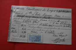 RARE ORAN 1965 USAGE TARDIF DE TIMBRES FISCAUX Français FISCAL D' AVANT INDEPENDANCE S DOCUMENT ALGERIEN AP INDEPENDANCE - Cartas & Documentos