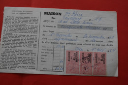 RARE ORAN 1964 USAGE TARDIF DE TIMBRES FISCAUX Français FISCAL D' AVANT INDEPENDANCE S DOCUMENT ALGERIEN AP INDEPENDANCE - Covers & Documents