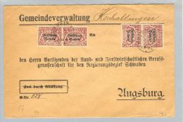Heimat DE BAY Hochaltingen 1920-01-02 Dienstbrief>Augsburg - Storia Postale