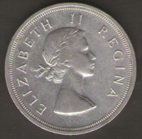 SUD AFRICA 5 SHILLINGS 1958 AG SILVER - Zuid-Afrika