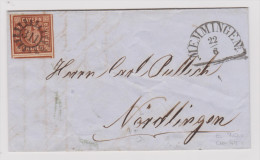 Heimat DE BAY Memmingen 1868-06-22 Brief Mi#4II MR-O #311 - Briefe U. Dokumente