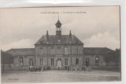 CLESLES (Marne) - La Mairie Et Les Ecoles - Animée - Autres & Non Classés