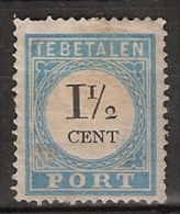 1881-1887 Port 1.5ct NVPH P4 Type II A (13,5x13,25) Ongestempeld - Tasse