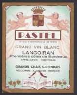Etiquettes De Vin Langoiran Premières Côtes De Bordeaux -  Pastel   -  Thème Enfant, Angelot - Niños