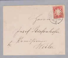 Heimat DE BAY Oberstaufen 1894-12-26 Brief Nach Weiler - Cartas & Documentos