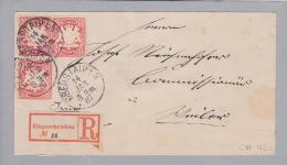Heimat DE BAY Oberstaufen 1887-01-14 R-Brief Nach Weiler - Cartas & Documentos