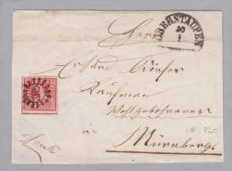 Heimat DE BAY Oberstaufen 1865-01-30 Gr.Briefteil >Nürnberg - Storia Postale
