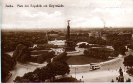 Berlin Tiergarten - S/w Platz Der Republik Mit Siegessäule - Dierentuin