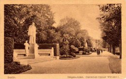 Berlin Tiergarten - S/w Sieges Allee  Denkmal Kaiser Wilhelm I. - Dierentuin