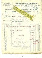 93 - Seine-st-denis - PANTIN - Facture ARTOFLEX - Pétrins Mécaniques – 1921 - REF 200 - 1900 – 1949