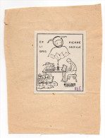 EX LIBRIS---Pierre SEDILLE----Dessin   "Lecteur Et Joker  (ou Fou Du Roi)" - Bookplates