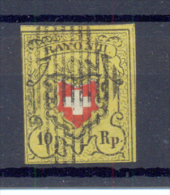 " Croix Non Encadrée, Rayon II "1850, Yvert 15, Cat. 120.00 Euros. - 1843-1852 Correos Federales Y Cantonales