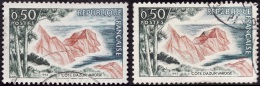 Variété  YT 1391 Côte D'azur Varoise - Pointe Du Rocher Teinté De Bleu - Usados