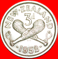 * WEAPON (1948-1952): NEW ZEALAND ★ 3 PENCE 1952! GEORGE VI (1937-1952) LOW START★NO RESERVE!!! - Nuova Zelanda