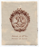 EX LIBRIS----Biblioth. De Mme La Baronne De Lesser (Louise De Marillac )----Stern Cr--Clermont Ferrand - Exlibris