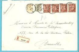 420+710+762 Op Brief Aangetekend Met Stempel BRAIVES   (VK) - 1948 Export