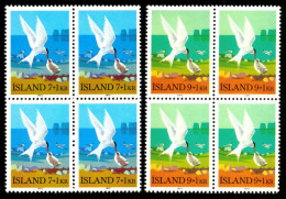 BIRDS-ARCTIC TERN-CHARITY STAMPS-ICELAND-1972-2 X BLOCK OF 4-MNH-A6-158 - Albatros & Stormvogels