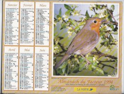 Calendrier Des Postes 1994 69 Rhone - Groot Formaat: 1991-00