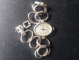 VINTAGE:MONTRE GLENIA EN ARGENT - Watches: Old